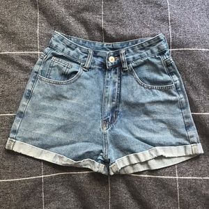 High Waisted Mom Jean Shorts